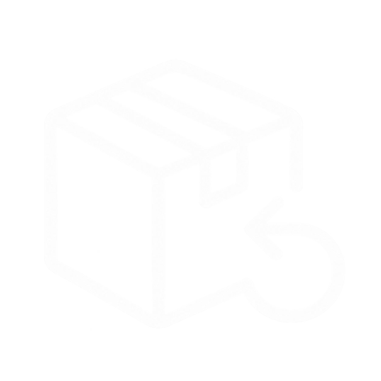 A placeholder icon of a package with a return arrow.