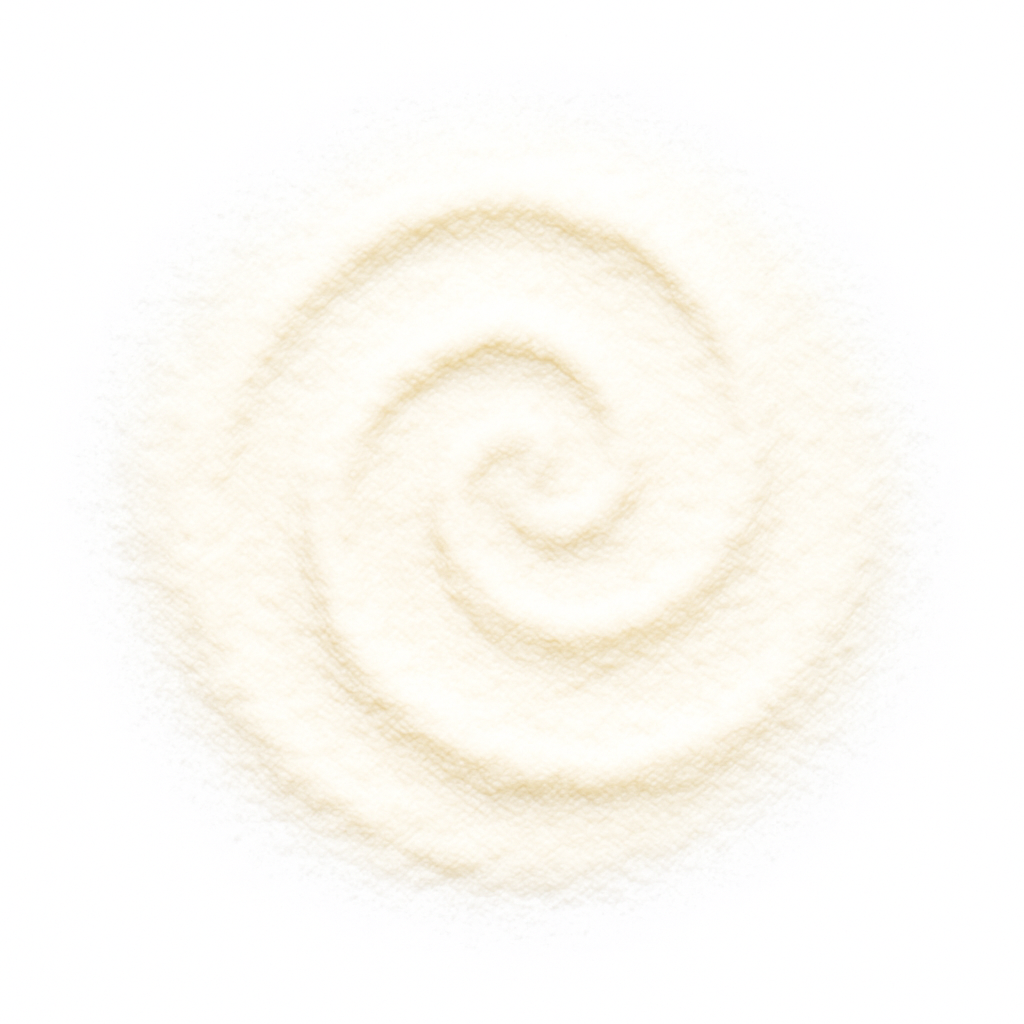 A spiral pattern in light beige on a white background.