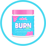 A jar of Obvi Collagenic Burn Fat supplement with a pink lid.