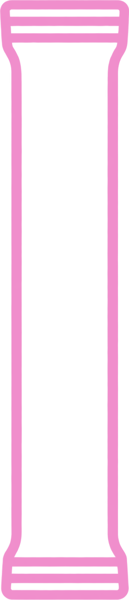 A pink line drawing icon of a column.