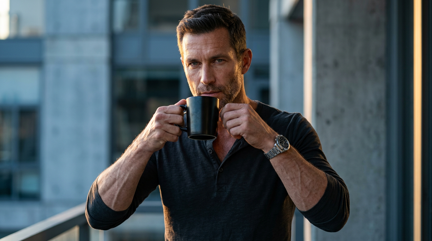 Confident man enjoying vitality
