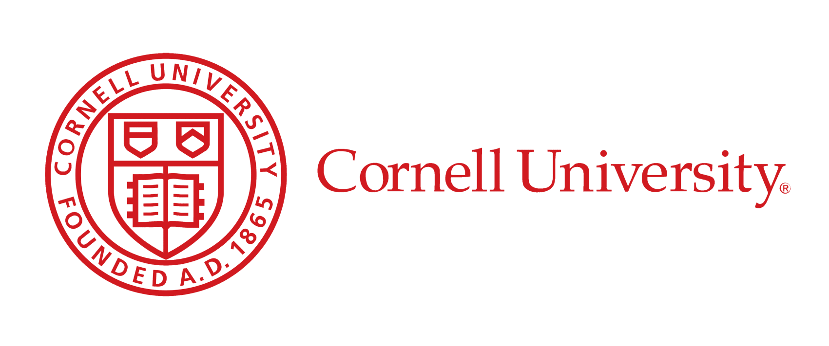 Cornell University logo with a red seal and text.