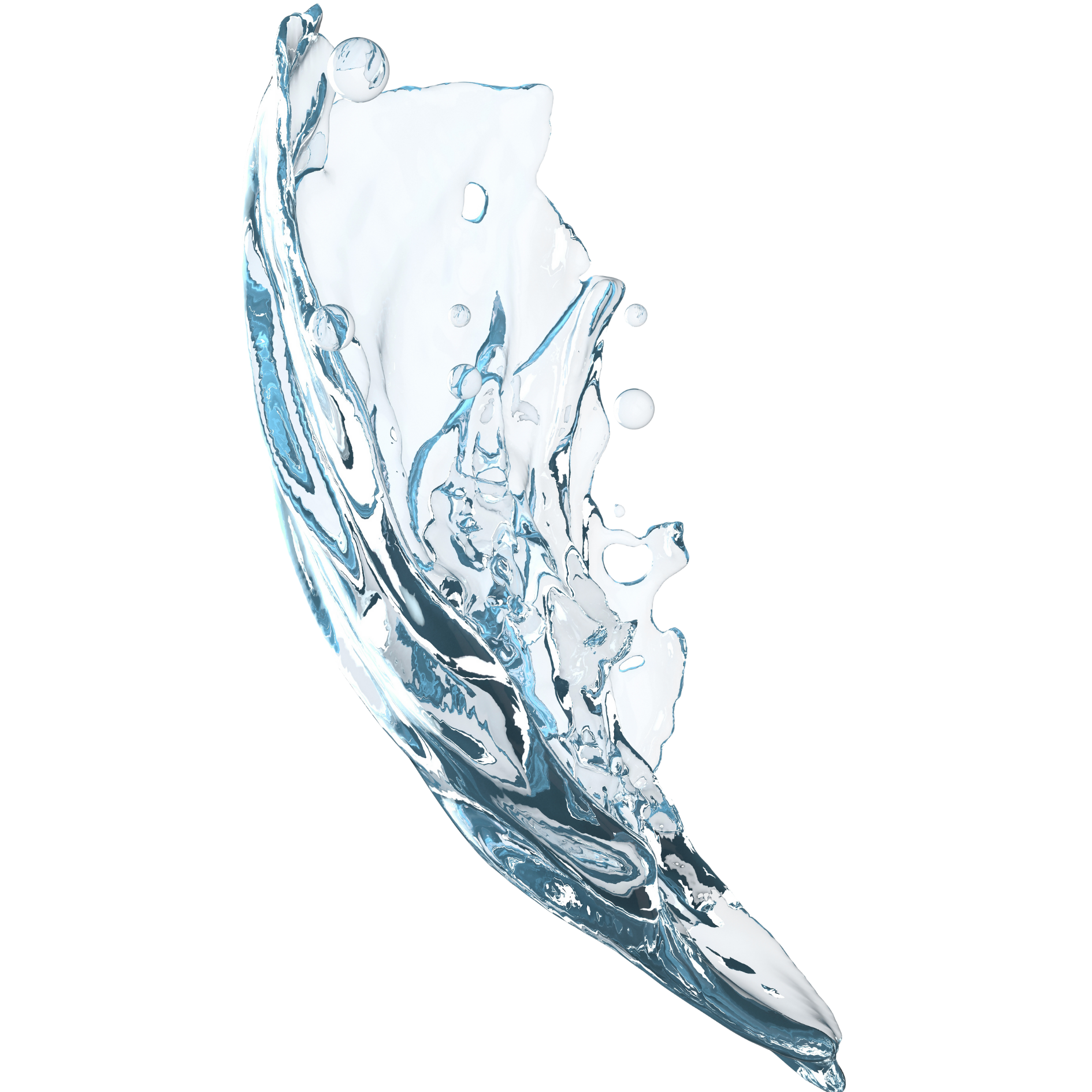 A splash of water against a black background.