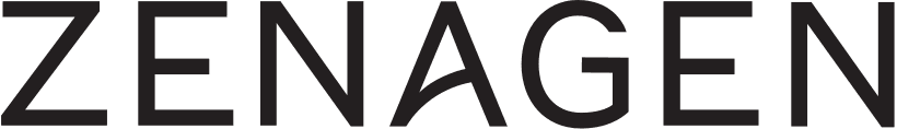 The word ZENAGEN in a stylized, black, sans-serif font on a white background.