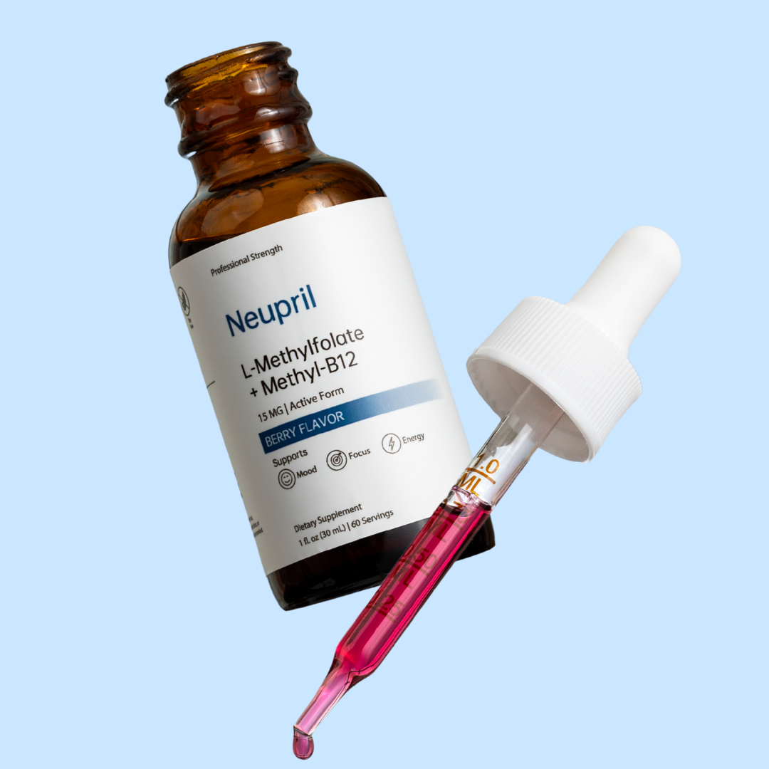 Neupril Bottle with Dropper in air