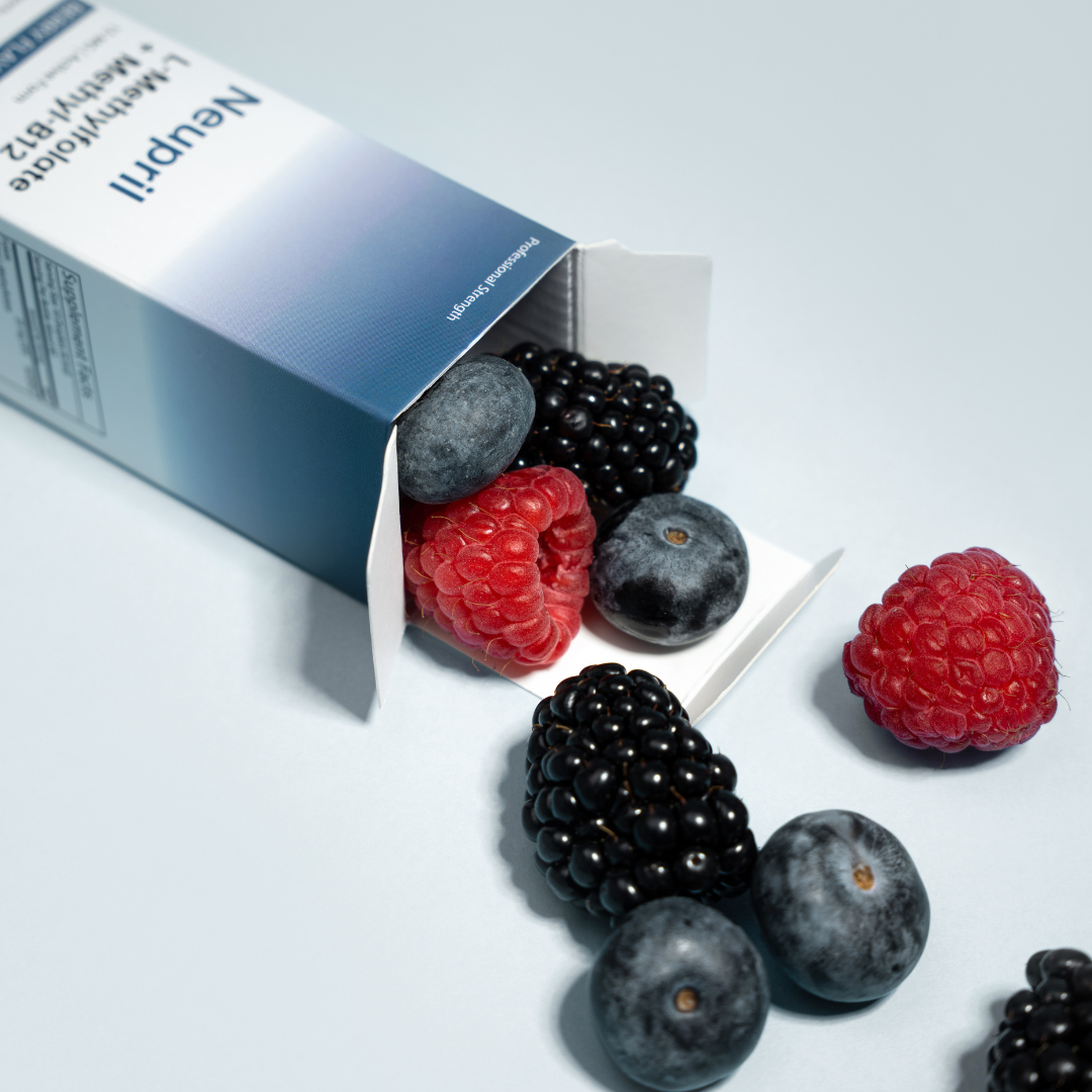 Neupril box filled with berries