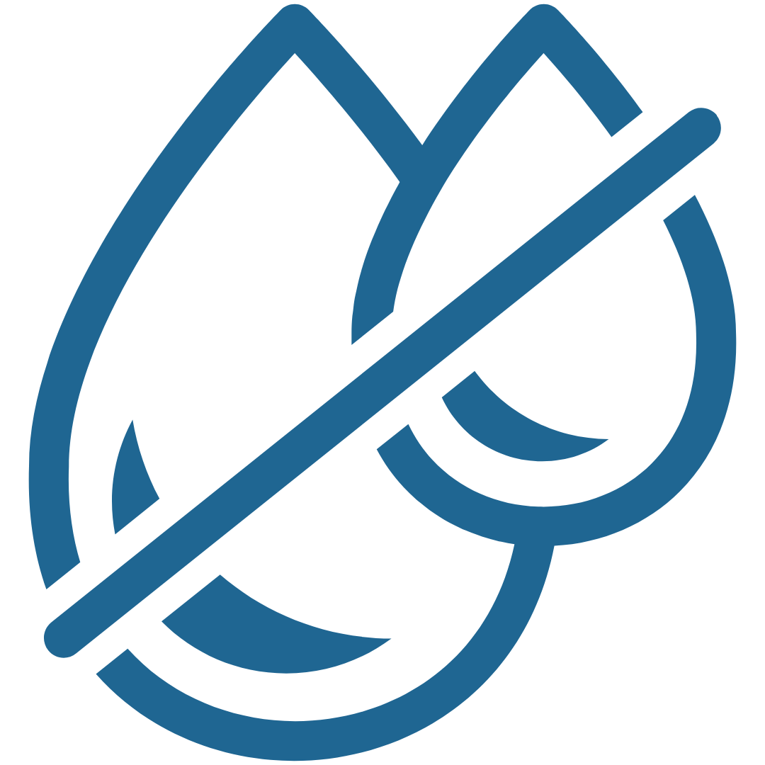 Icon indicating no artificial colors or dyes.