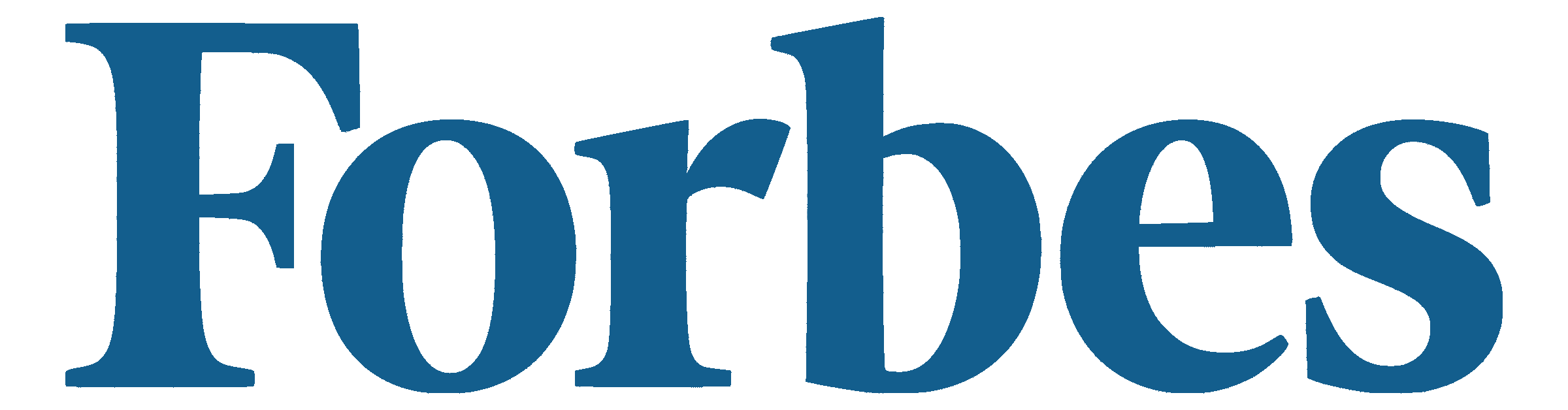 'Forbes logo in blue text on a white background.'