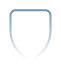 A simple grayscale shield icon on a white background.