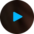 Blue play button on a dark circular background.