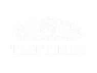 The Times newspaper logo in white, featuring a crest above the text.