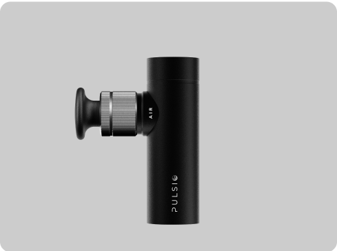 Black cylindrical device with a silver knob and 'PULSIO' text on a gray background.