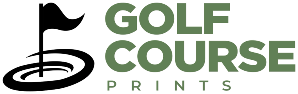 Golf Course Prints white logo