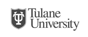 Tulane University logo with shield emblem and text.