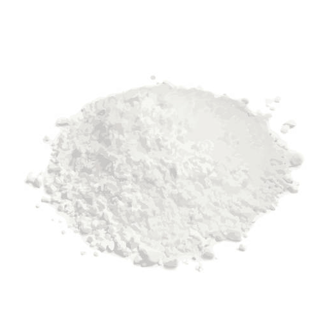 A pile of white powder on a white background.