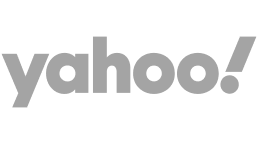 Gray Yahoo! logo on a white background.