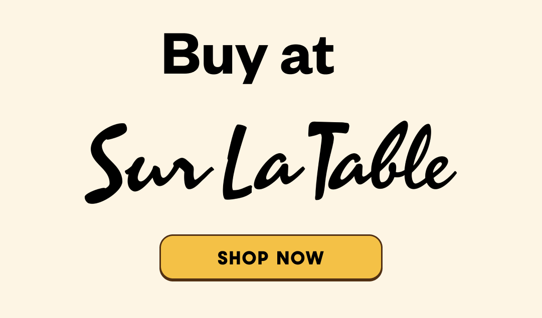 Text reading 'Buy at Sur La Table' with a 'Shop Now' button.