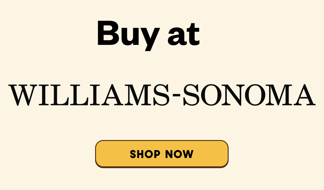 Text reading 'Buy at WILLIAMS-SONOMA' with a 'Shop Now' button.