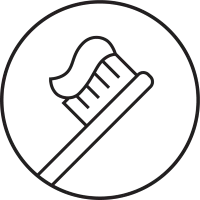 Icon of a cloud with a diagonal line through it, inside a circle.