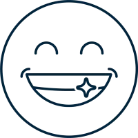Simple black and white smiley face with a tongue sticking out.