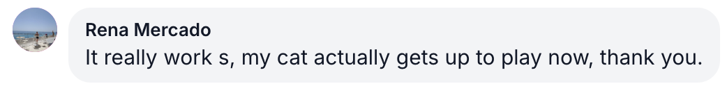 Text message with a profile picture showing a beach scene.