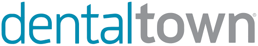 Logo with the text 'dentaltown' in blue and gray.