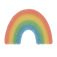 Illustration of a simple rainbow with five colors.