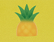 Illustration of a pineapple on a yellow background.