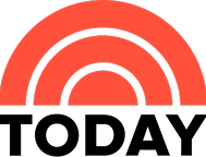 The logo for the Today show, featuring a stylized orange sunrise over the word TODAY in black letters.