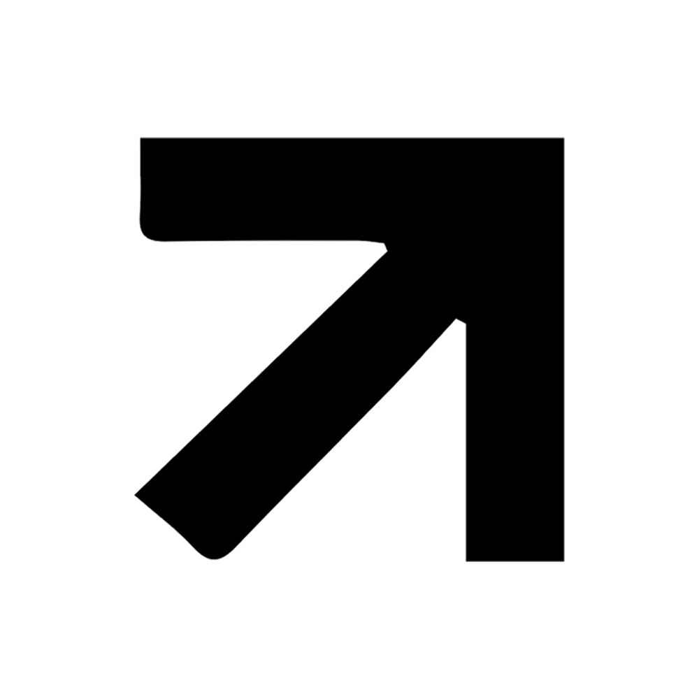 Black arrow pointing diagonally upward on a green background.