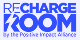 Logo for The Recharge Room by the Positive Impact Alliance, in blue text on a light background.