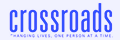 The Crossroads logo with the tagline 'changing lives, one person at a time.'