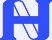 A close-up of a stylized, blue capital letter H on a light background.