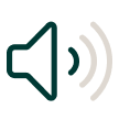 Icon of a speaker emitting sound waves.