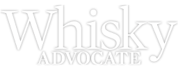'Logo of Whisky Advocate magazine on a black background.'