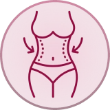 Icon of woman with arms raised in celebration