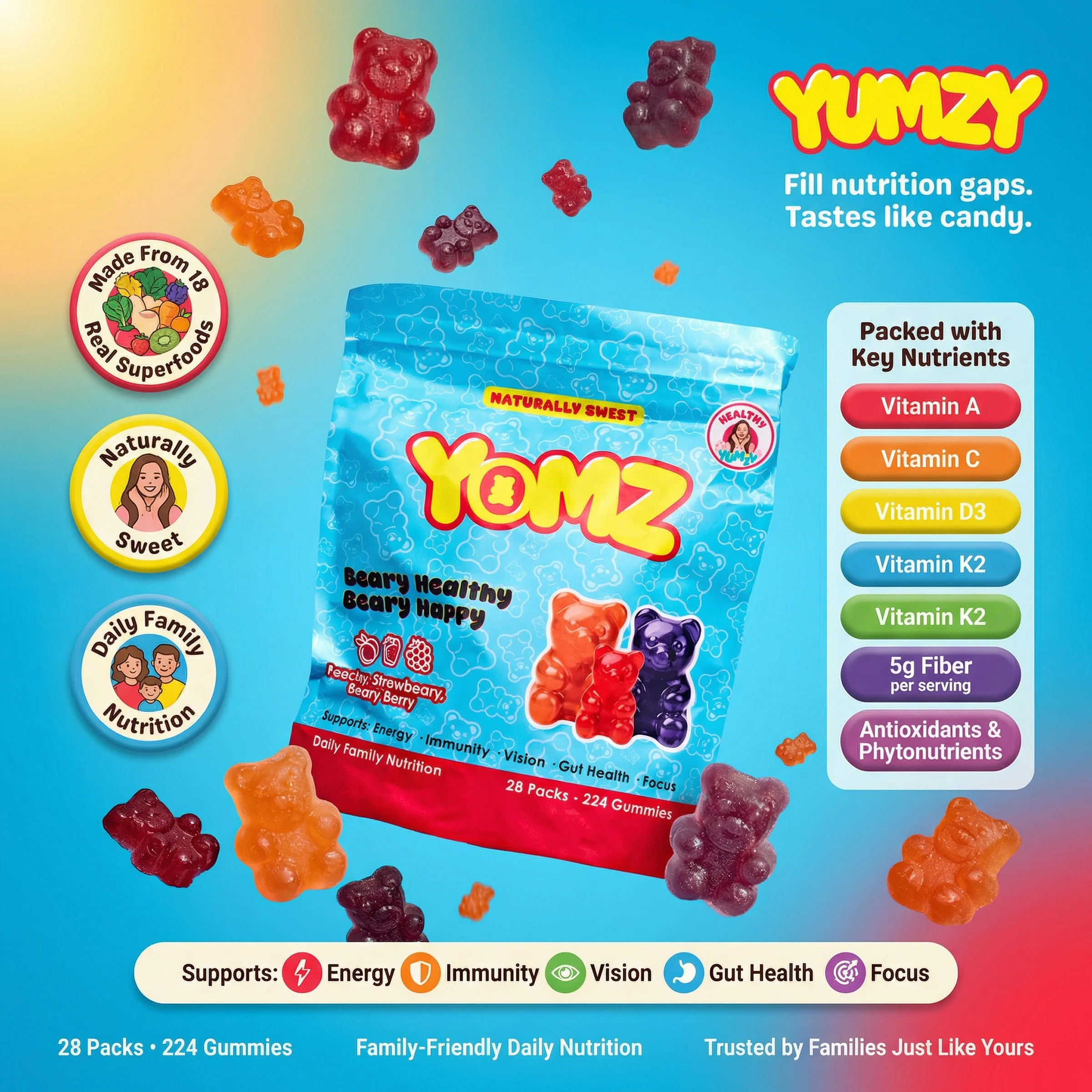 Kids Vitamins They Actually Love | YUMZY Superfood Gummies – Yumzy