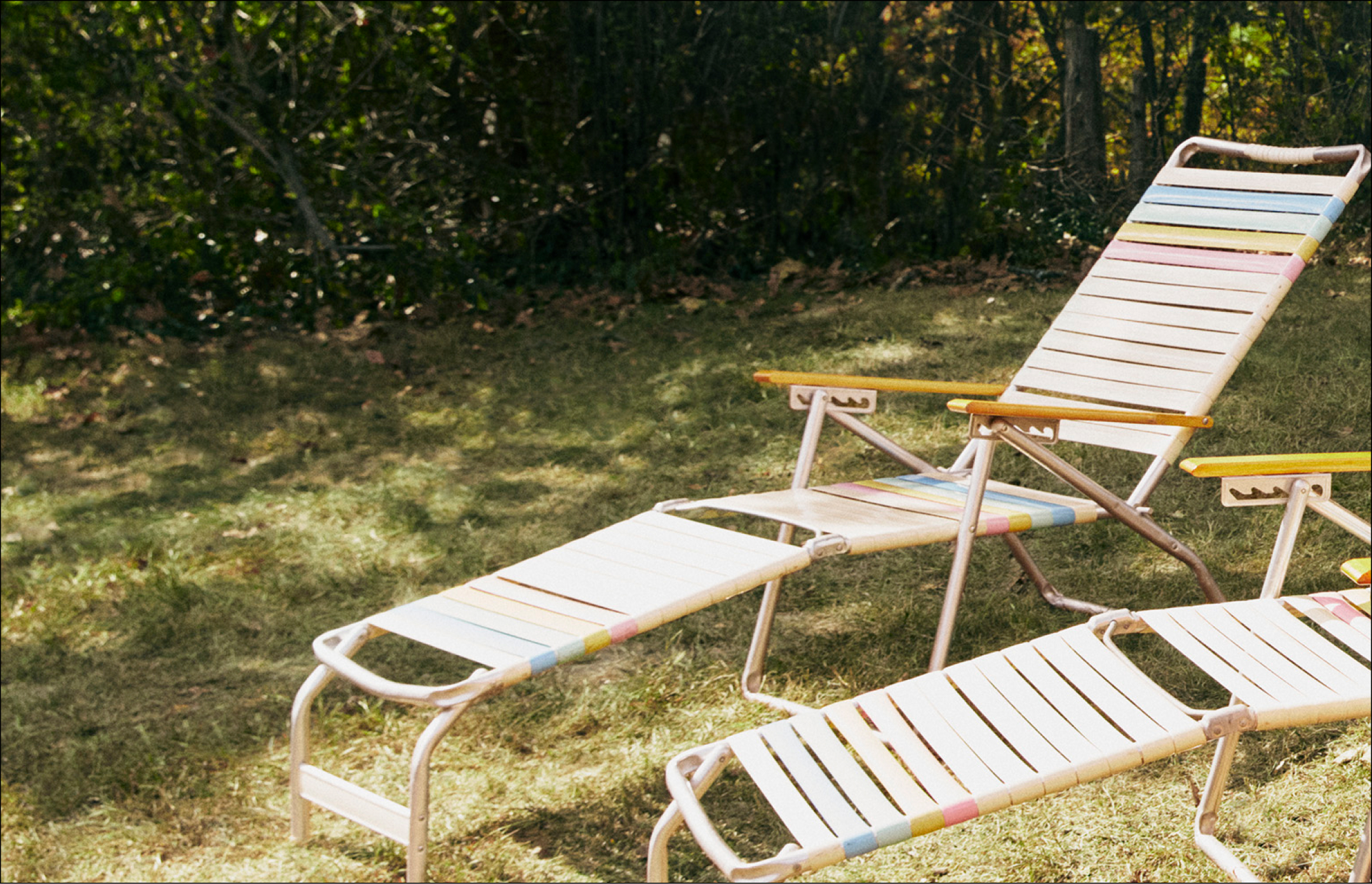 Lawn chairs on grass