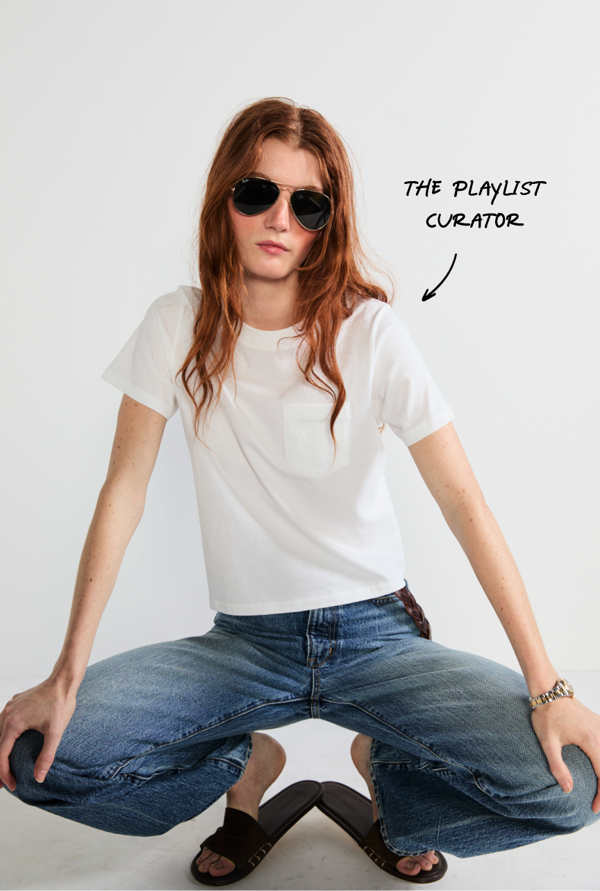The playlist curator, wearing the Wynn in White