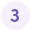 The number three in purple text inside of a faint, light purple circle.
