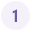 The number one inside a light purple circle.