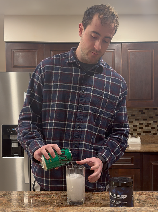 Screenshot of a tweet about Sprite Zero and sleep supplements with images of the products.