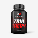 Black bottle labeled 'Primal Muscle Tria Therm' with red and white text.