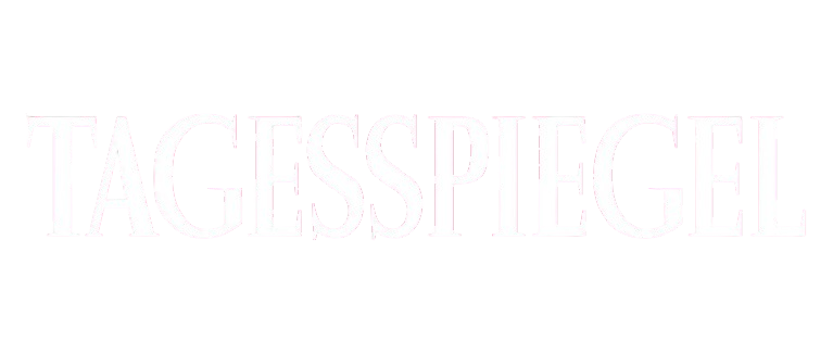 The word 'Tagesspiegel' in a light-colored, outlined serif font on a white background.