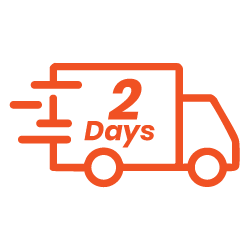 Icon of a delivery truck with '2 Days' text.