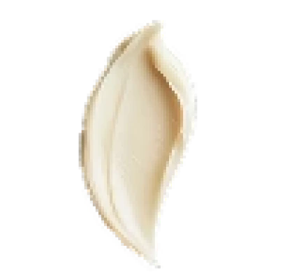 Creamy beige smear on a transparent background.