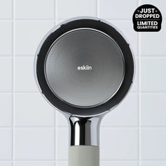 Chrome eskiin handheld filtered showerhead close-up