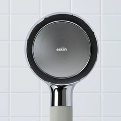 Chrome eskiin handheld filtered showerhead close-up