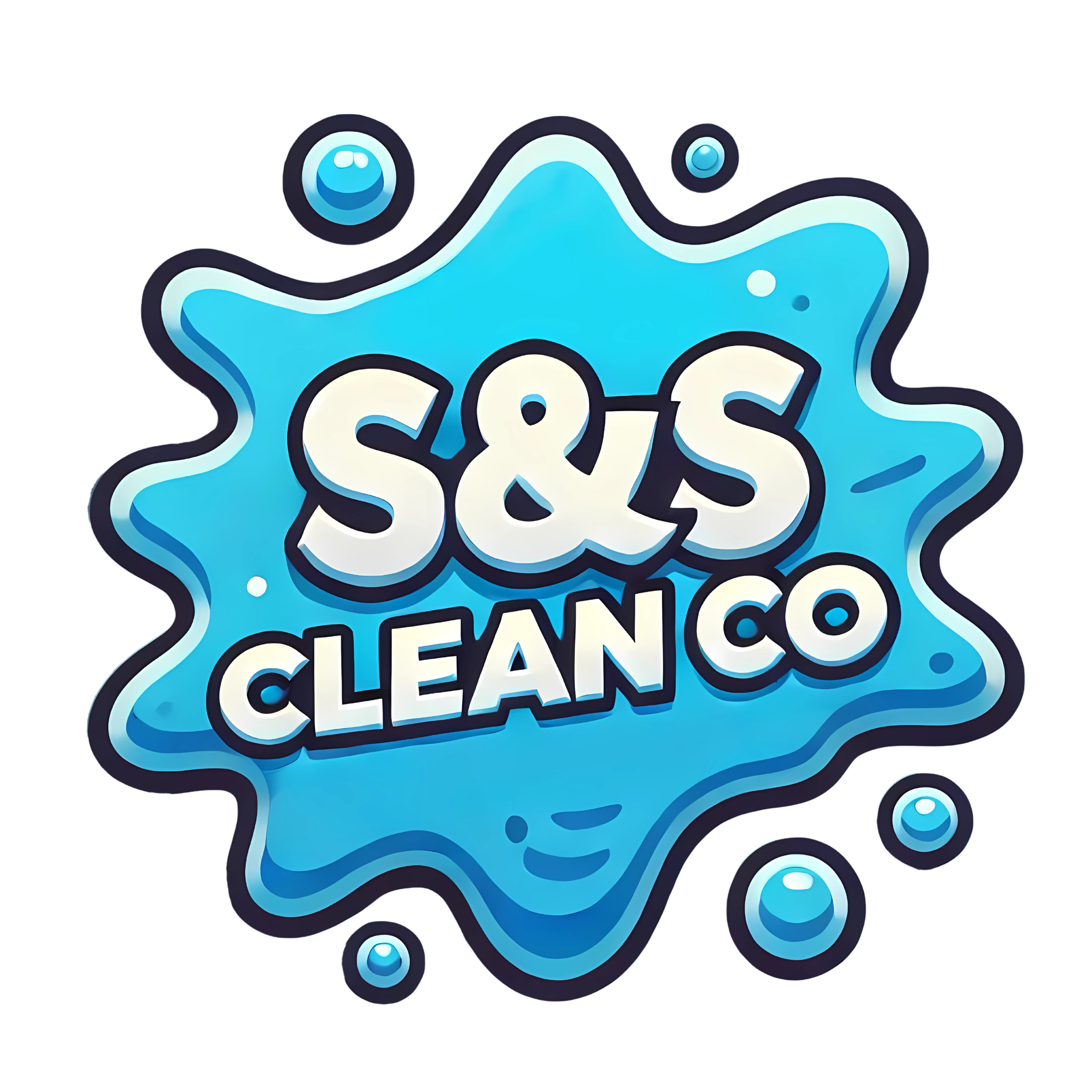 Blue splash logo with 'S&S Clean Co' text.