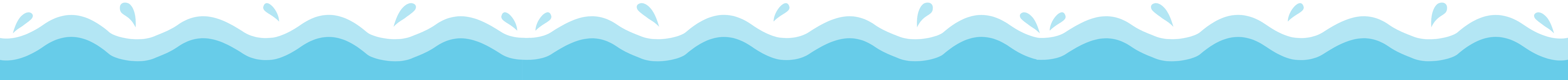 Illustration of blue waves with green background and splash shapes.